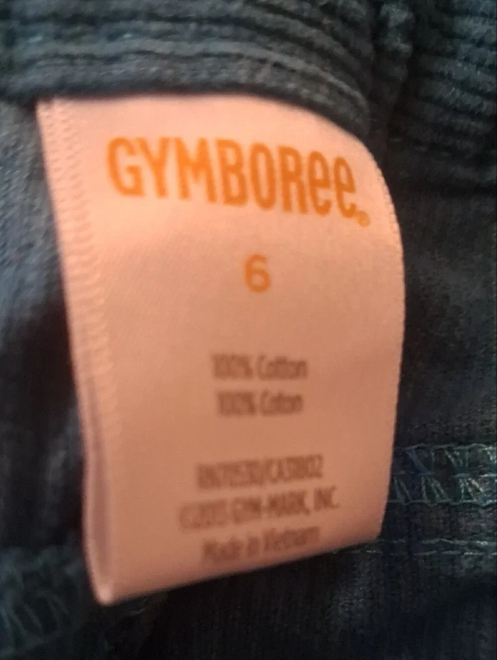 Gymboree Teal Corduroy Pants Preppy Boys Size 6 (L)